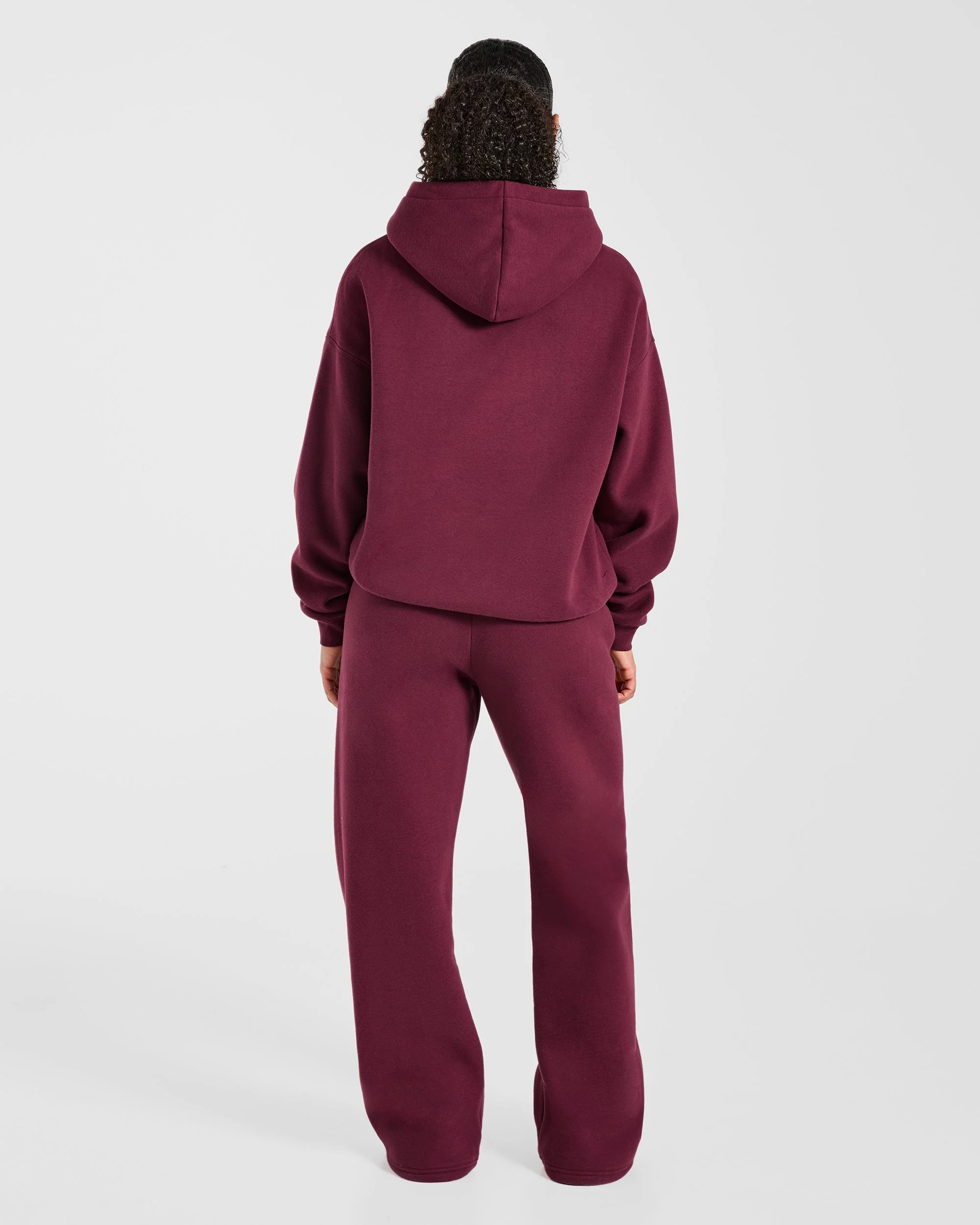 AYBL Club Oversized Hoodie - Burgundy/Rose - Image 4