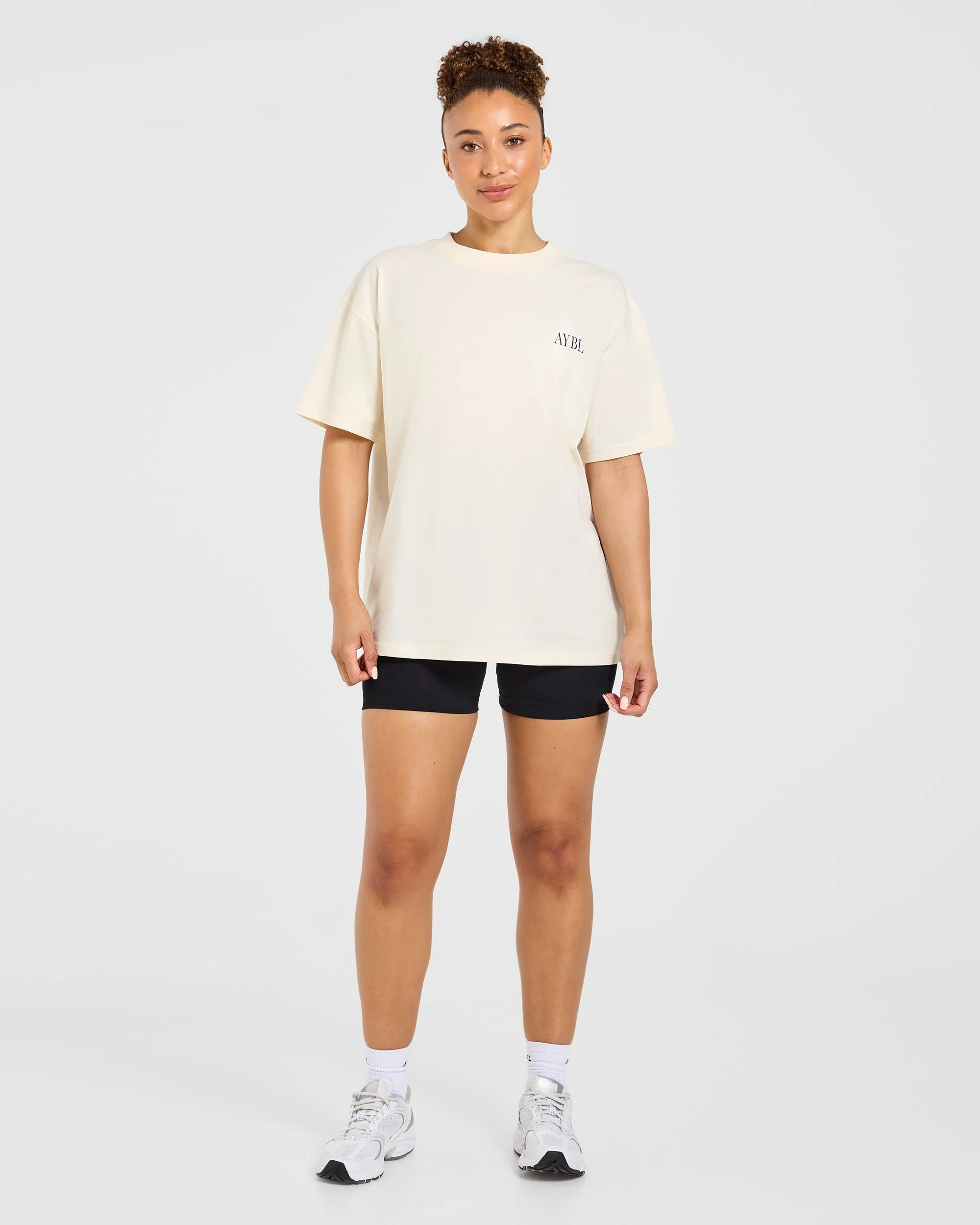 AYBL Strength Club Oversized T Shirt - Cream - Image 3