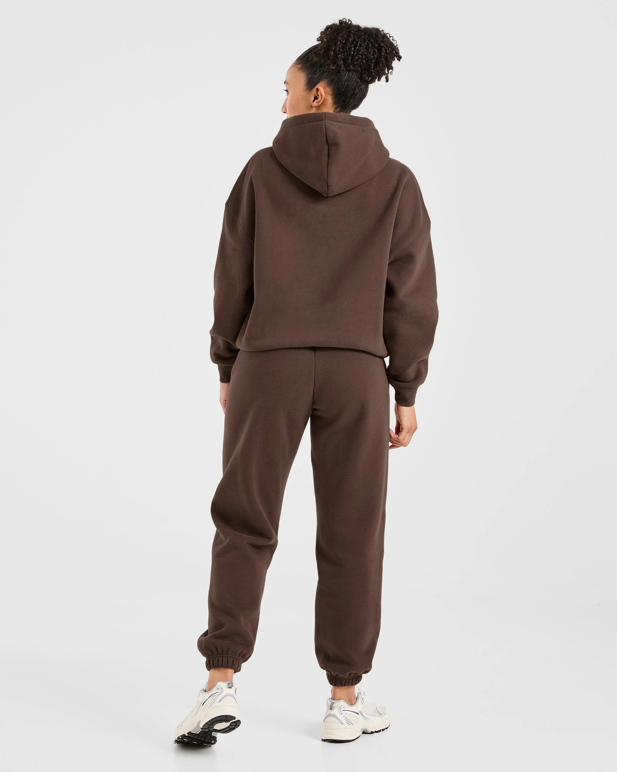 Classic Plush Oversized Hoodie - Marron - Image 4