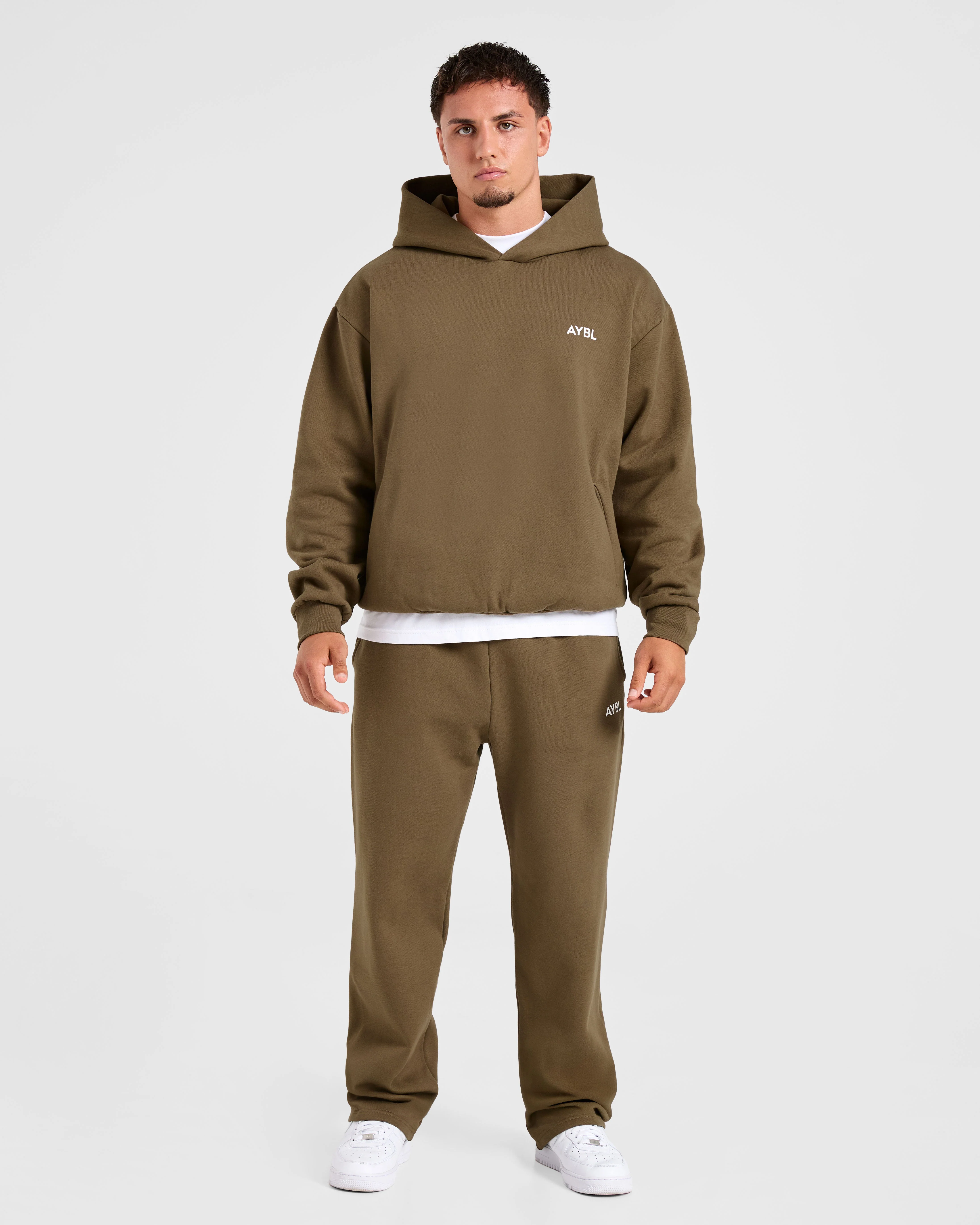 Essential Oversized Hoodie - Olive Vert - Image 3