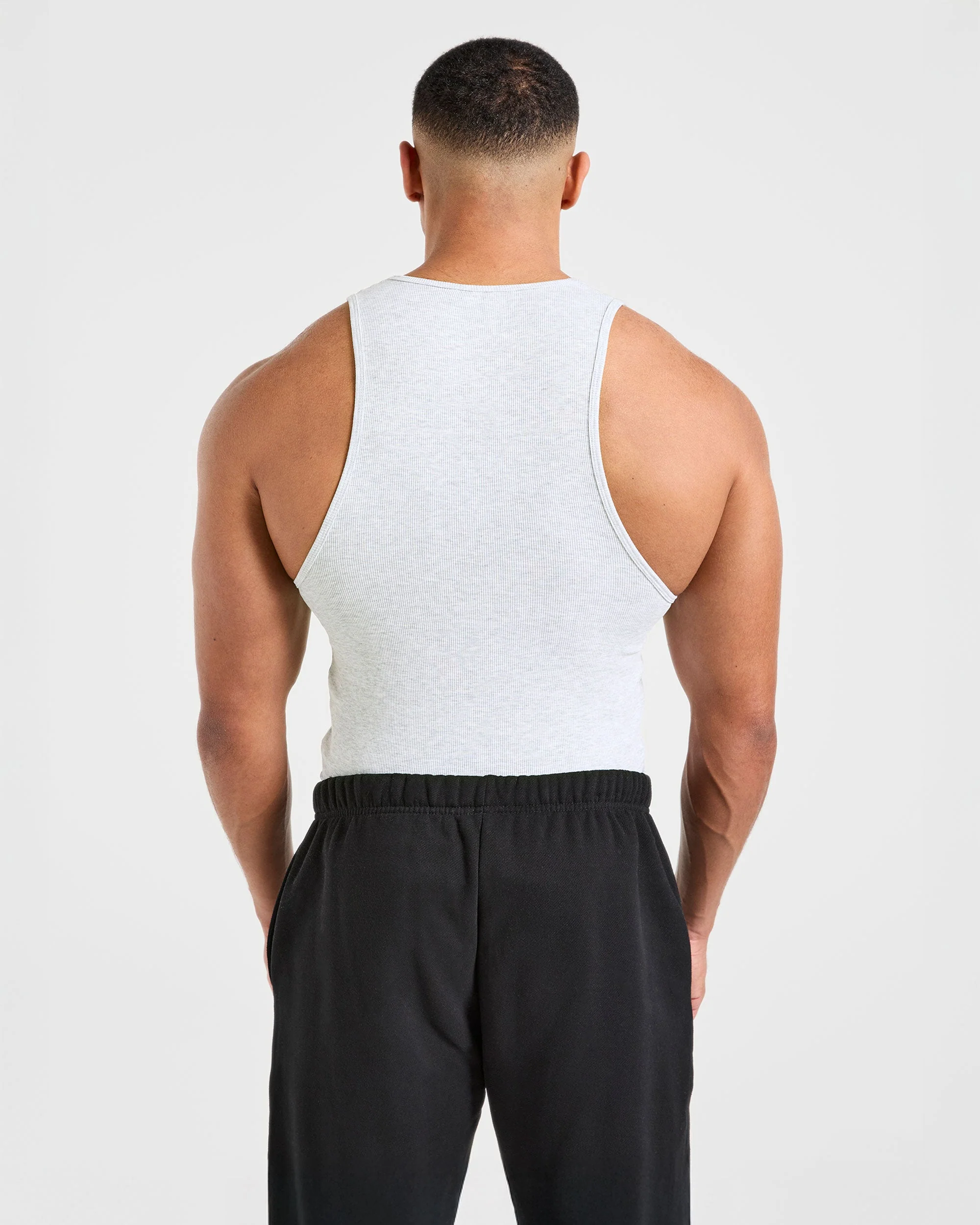 Muscle Ribbed Tank - Light Gris Marl - Image 2