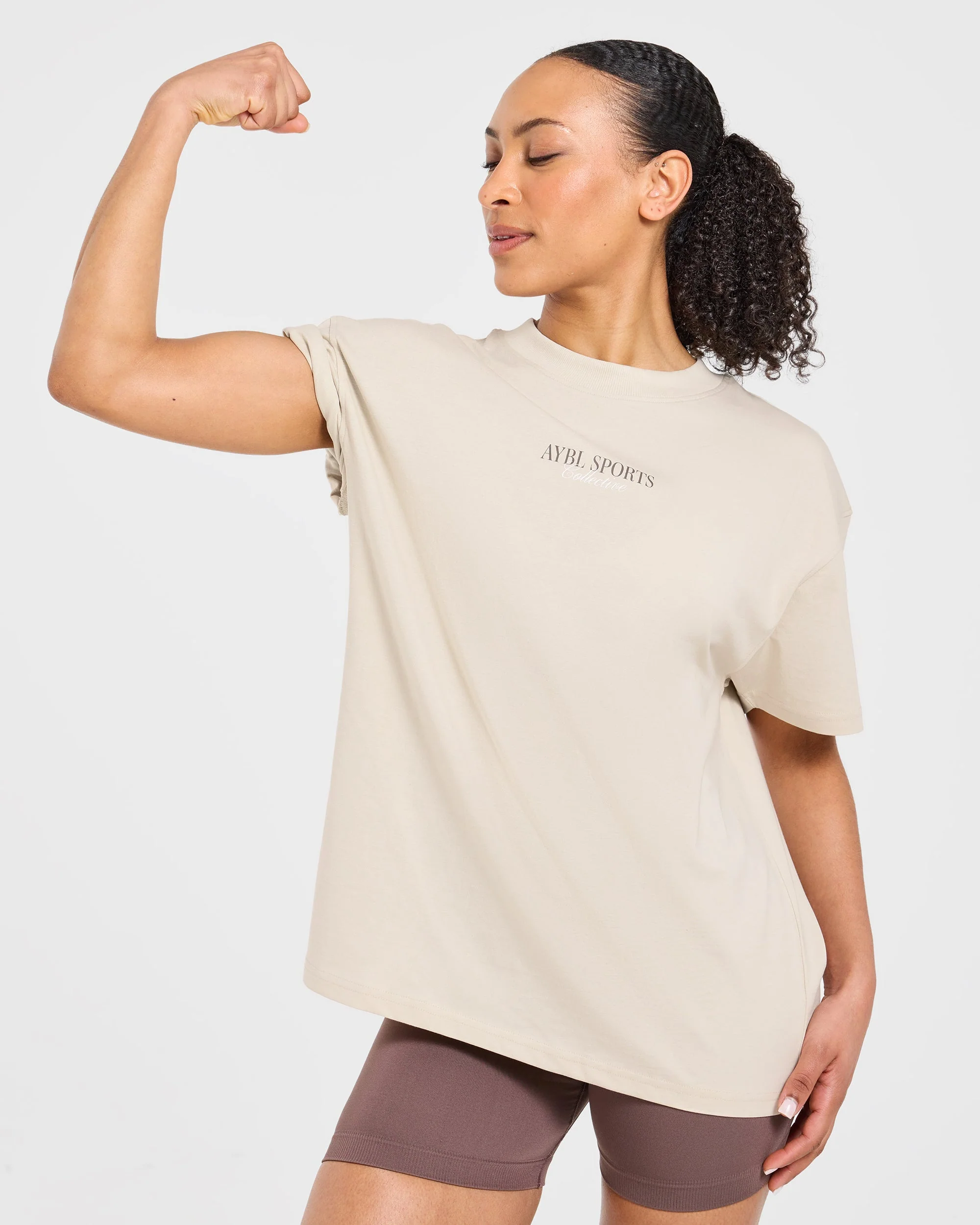 Sports Collective Oversized T Shirt - Beige - Image 8